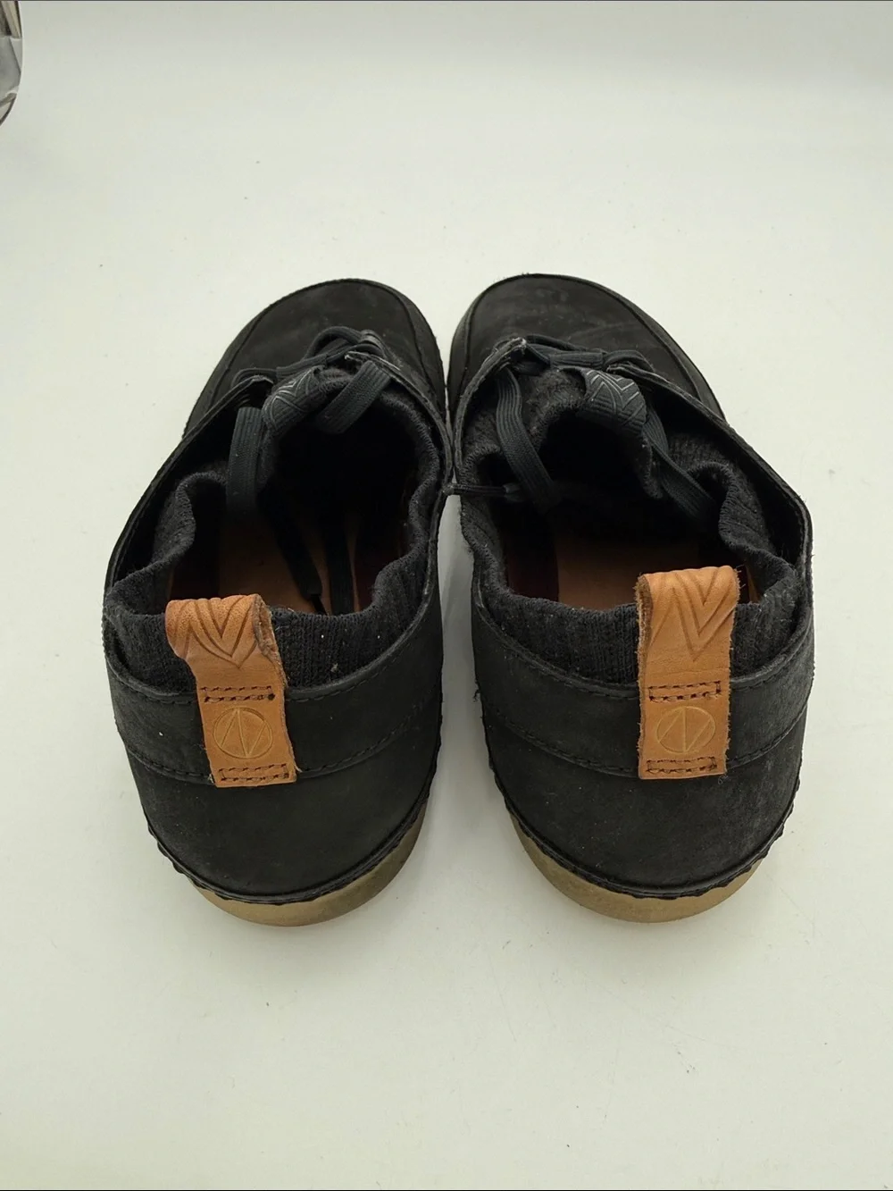 Clarks nature Men's Black Casual Lace-Up Shoes 8.5 leather upper casual office